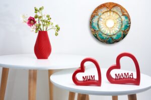 Mother's Day heart decoration| Mom anniversary gift|Unique mother heart keepsake|Heart decoration with personalized name