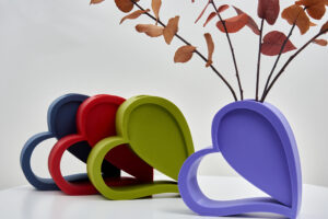 Heart Shaped Vase Pot for Dried Flowers Romantic Love Symbol Decorative flower Vase Home Decor Accent Gift