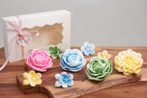 Soap Flower Set | Peony, Dahlia & Cherry Blossom | Elegant Gift for Mother's Day, Birthdays, and Special Occasions | Scented Soap Flowers