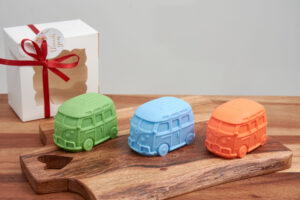 Soap Bus for Boys | Cute Soap Bus Figurine | Baby Shower Favor | Baptism Gift | Nursery Party Favors | Scented Soap | Bus Figurine