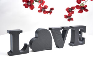 Love Letter Ornament | Freestanding Decor for Home Decoration | Romantic arrangement for shelf